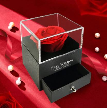 🌸صندوق هدايا أنيق مزهر وشفاف 💍🌸🎁مثالي للعرض  بفخامة
